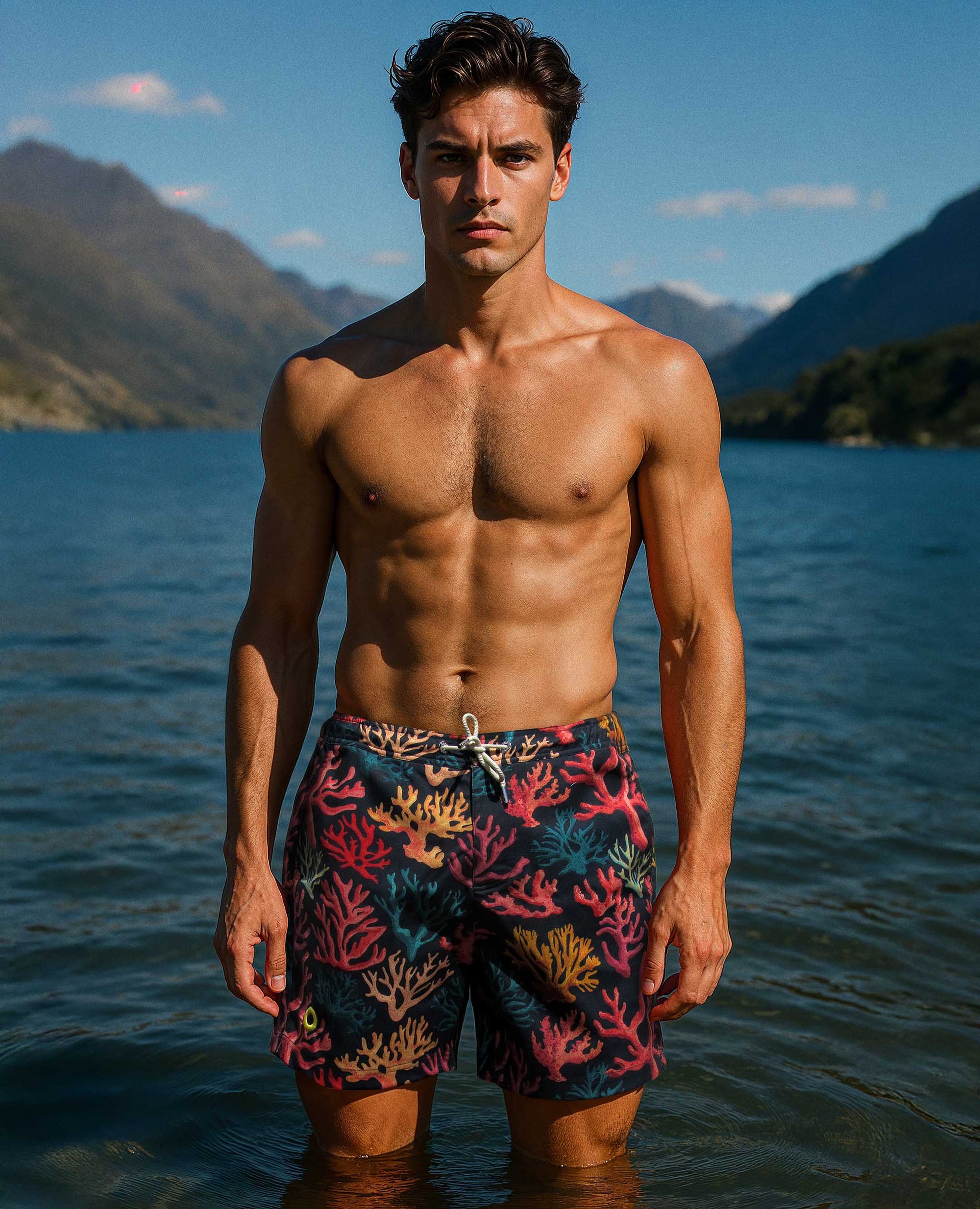 The Merino Swim Shorts - Midnight Reef