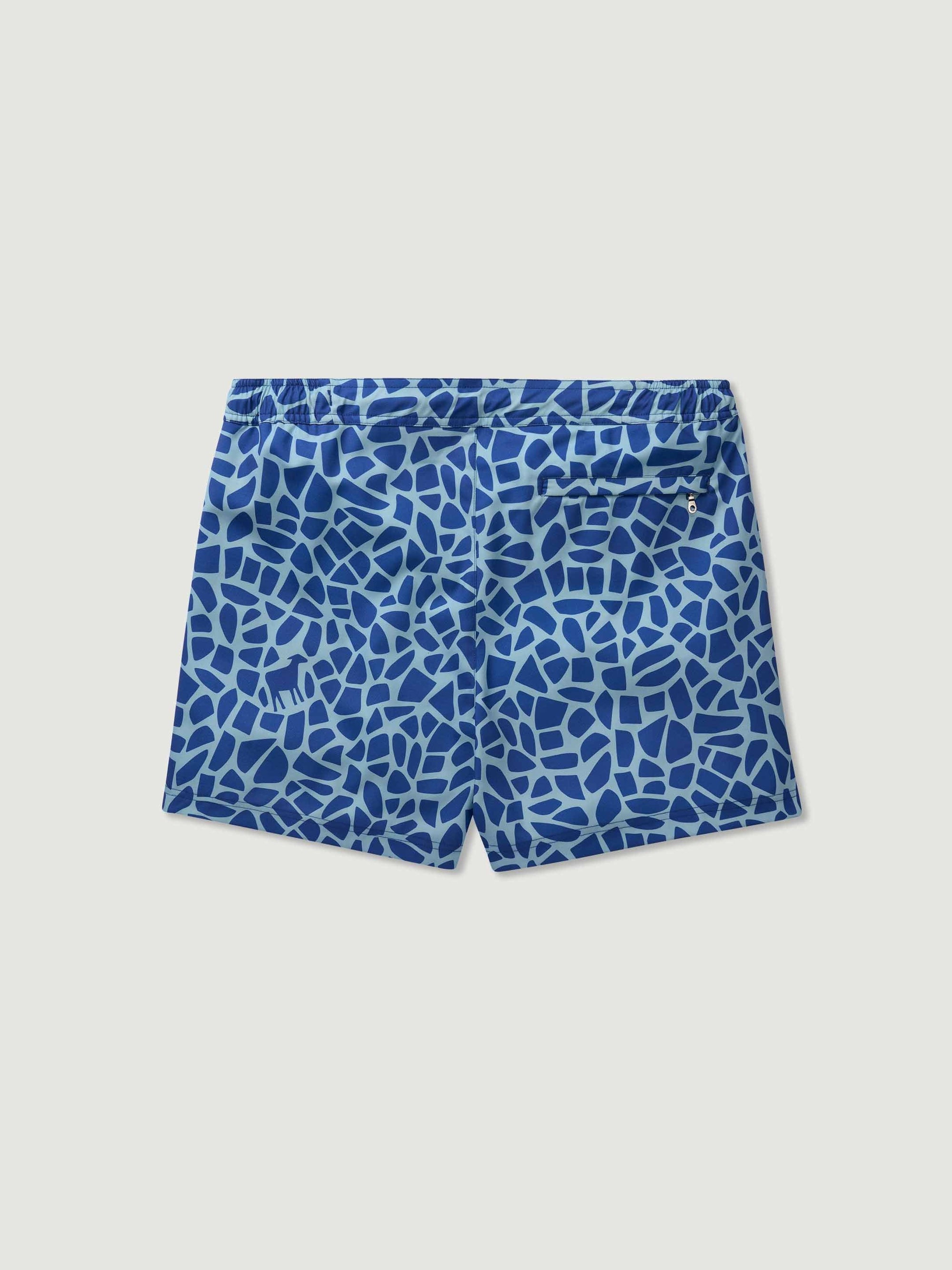 The Merino Swim Shorts - Cobalt Mosaic