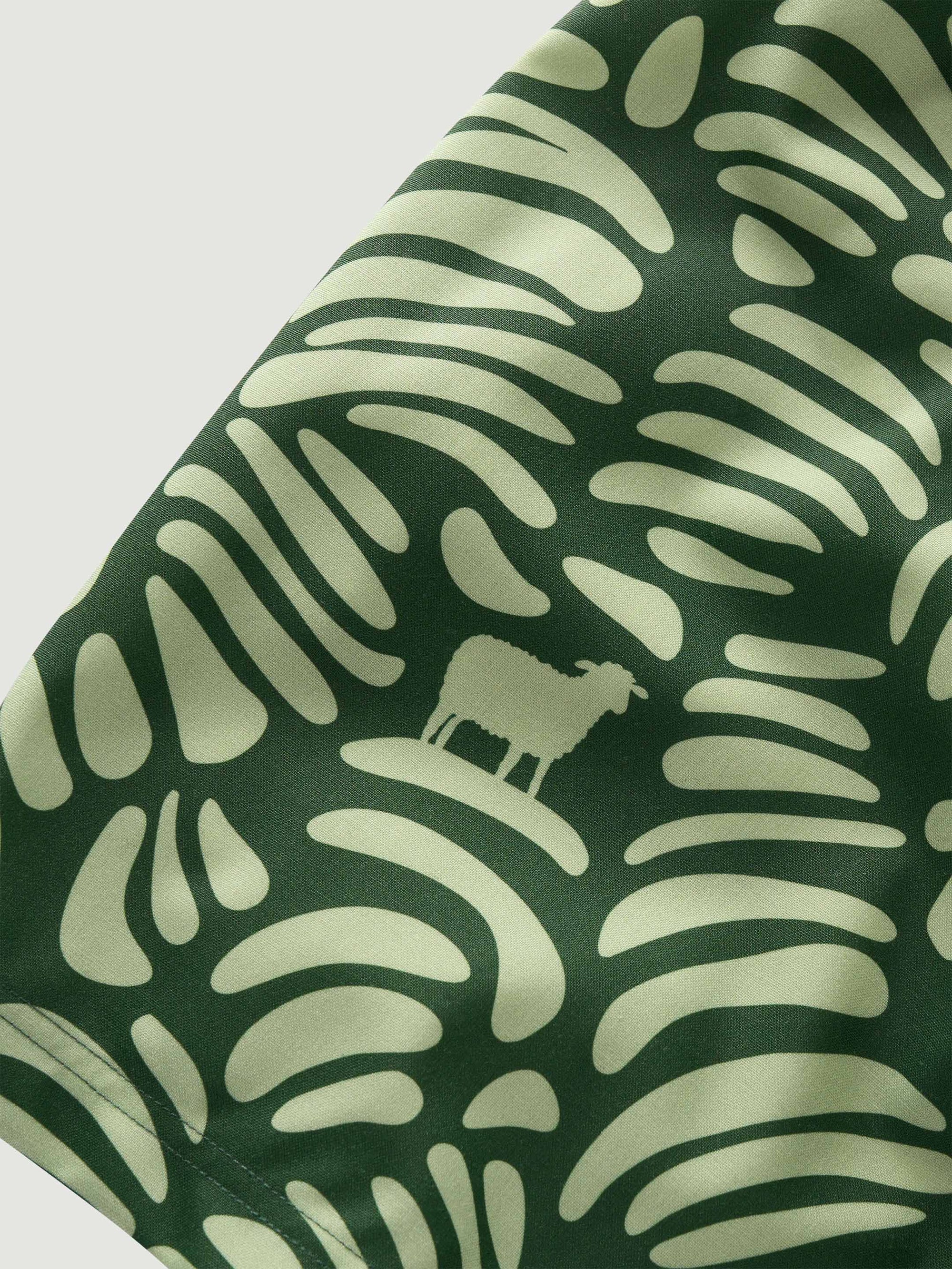 The Merino Swim Shorts - Green Tropic