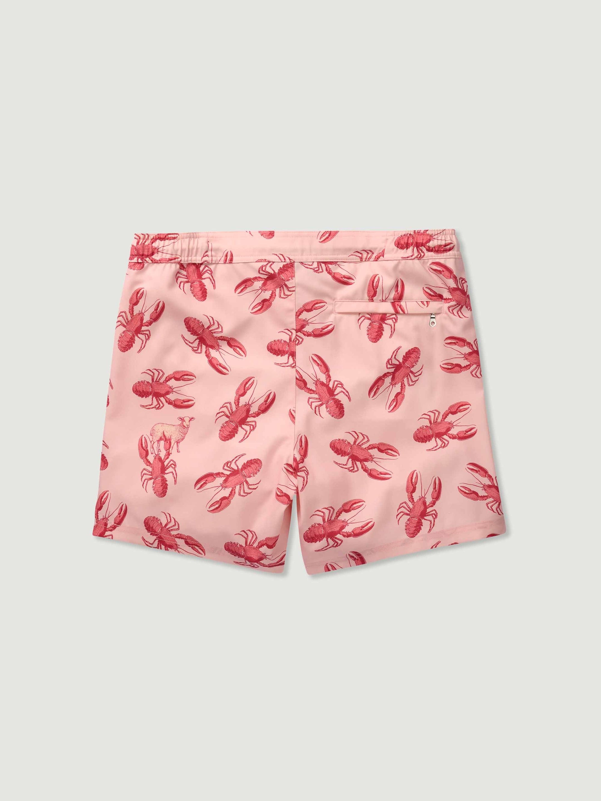 The Merino Swim Shorts - Pink Lobster