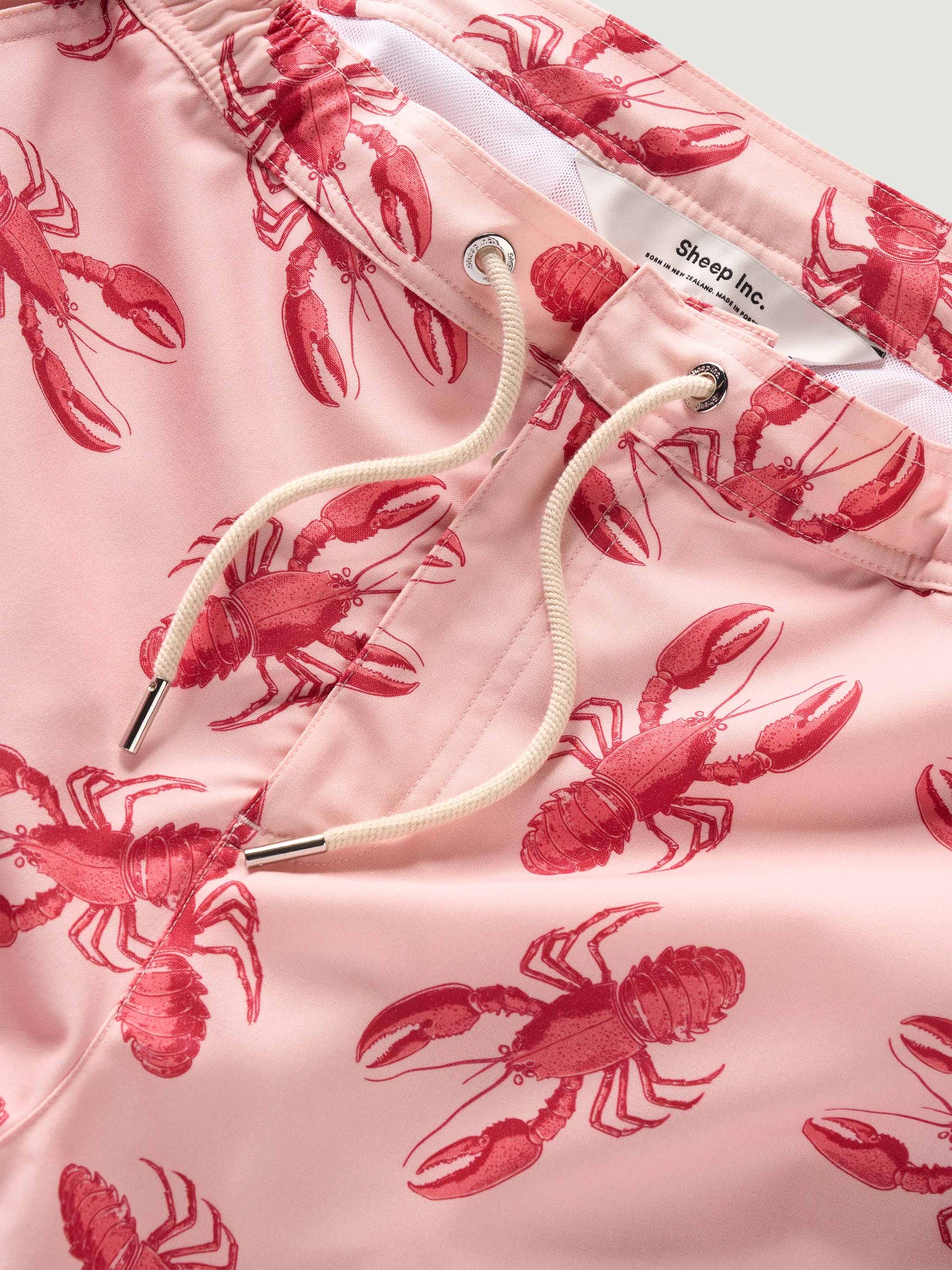 The Merino Swim Shorts - Pink Lobster